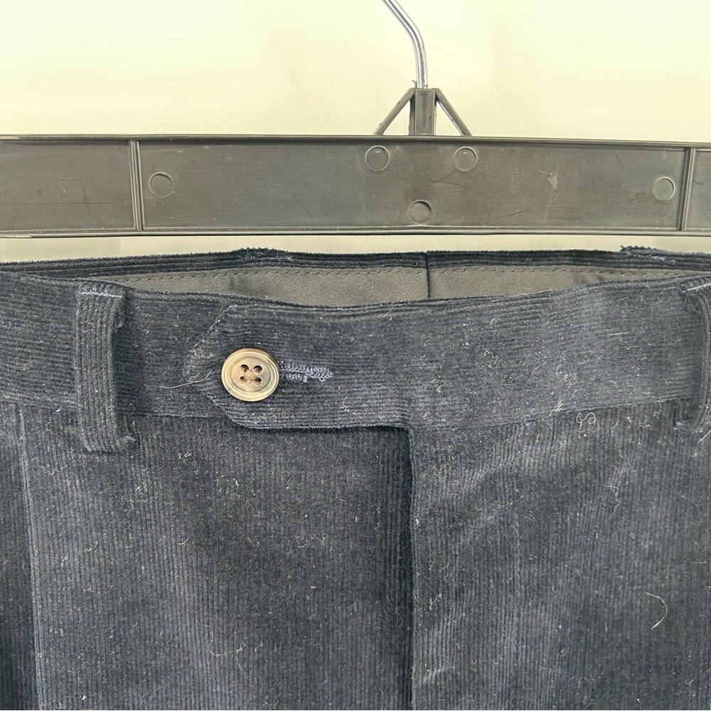 Ralph Lauren Men's Navy Corduroy Pleated Trousers - Picture 3 of 9